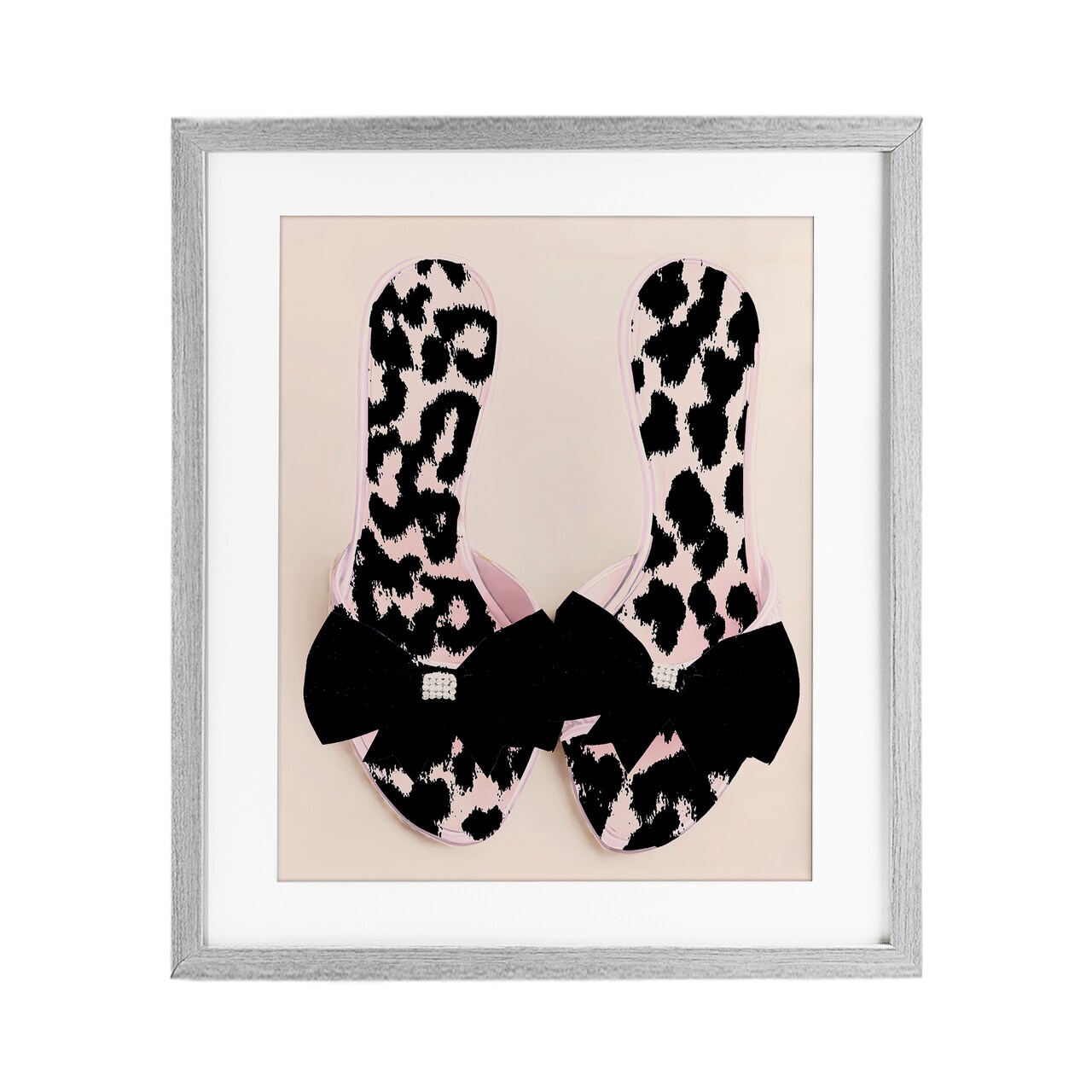 Stupell Industries Cat Walk Spotted Shoes Framed Print Under Glass, design by Annabelle Hall